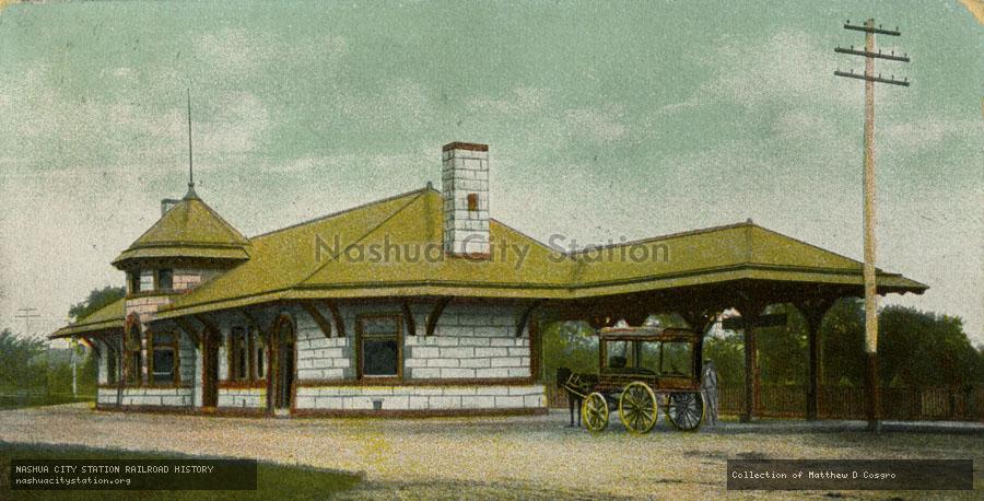 Postcard: Railroad Station, North Abington, Massachusetts